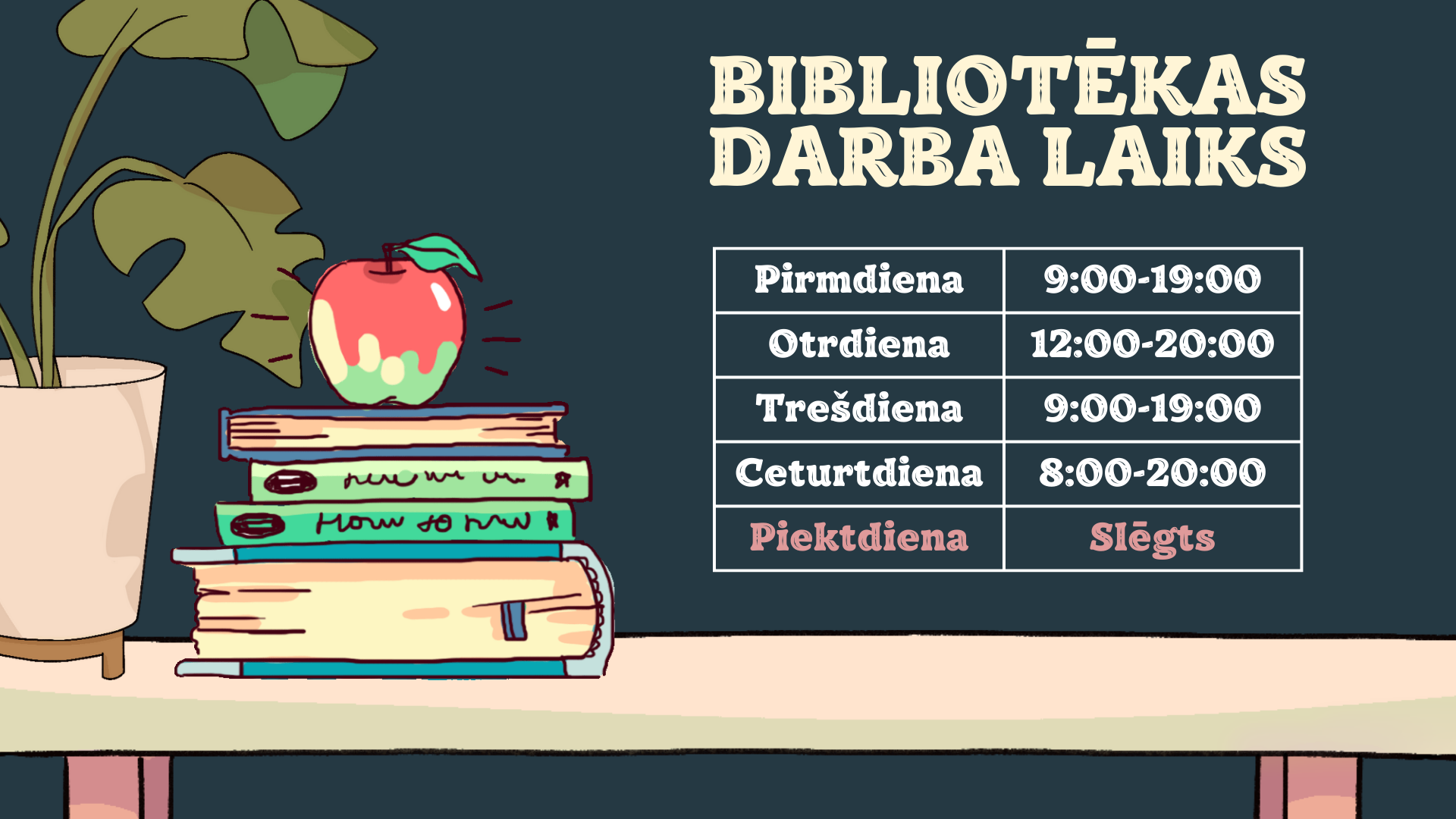 Bibliotekas darba laiki